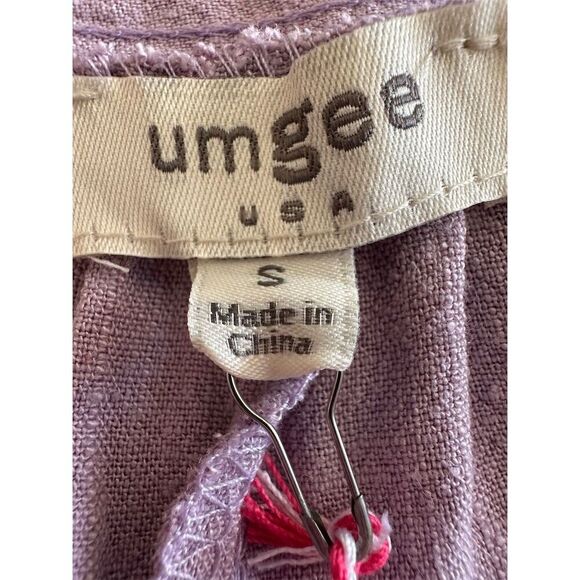 Umgee Women's Pink Puff Sleeve Mini Dress Size S Summer Casual - Picture 6 of 9